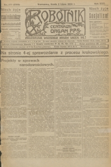 Robotnik : centralny organ P.P.S. R.30, nr 179 (2 lipca 1924) = nr 2360