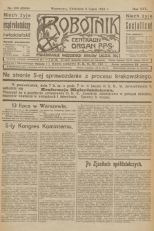 Robotnik : centralny organ P.P.S. R.30, nr 183 (6 lipca 1924) = nr 2364