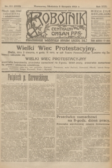 Robotnik : centralny organ P.P.S. R.30, nr 211 (3 sierpnia 1924) = nr 2392
