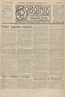 Robotnik : centralny organ P.P.S. R.30, nr 219 (11 sierpnia 1924) = nr 2400
