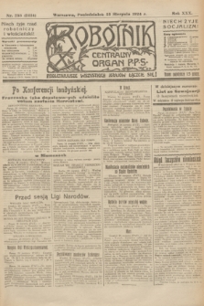 Robotnik : centralny organ P.P.S. R.30, nr 233 (25 sierpnia 1924) = nr 2414