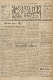 Robotnik : centralny organ P.P.S. R.30, nr 250 (12 września 1924) = nr 2431