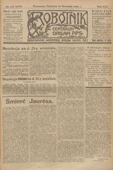 Robotnik : centralny organ P.P.S. R.30, nr 256 (18 września 1924) = nr 2437