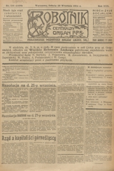 Robotnik : centralny organ P.P.S. R.30, nr 258 (20 września 1924) = nr 2439
