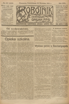 Robotnik : centralny organ P.P.S. R.30, nr 267 (29 września 1924) = nr 2448