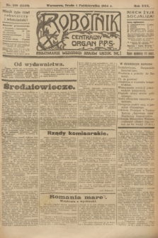 Robotnik : centralny organ P.P.S. R.30, nr 269 (1 października 1924) = nr 2450