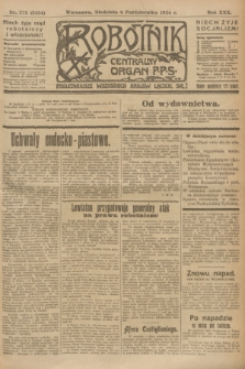 Robotnik : centralny organ P.P.S. R.30, nr 273 (5 października 1924) = nr 2454