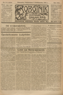 Robotnik : centralny organ P.P.S. R.30, nr 274 (6 października 1924) = nr 2455