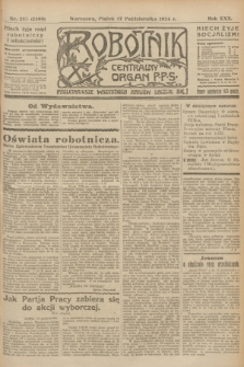 Robotnik : centralny organ P.P.S. R.30, nr 285 (17 października 1924) = nr 2466