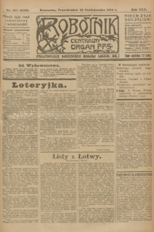 Robotnik : centralny organ P.P.S. R.30, nr 288 (20 października 1924) = nr 2469