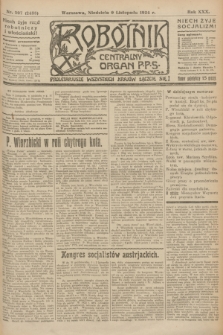 Robotnik : centralny organ P.P.S. R.30, nr 307 (9 listopada 1924) = nr 2488