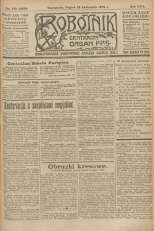 Robotnik : centralny organ P.P.S. R.30, nr 319 (21 listopada 1924) = nr 2420