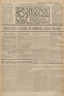 Robotnik : centralny organ P.P.S. R.30, nr 350 (23 grudnia 1924) = nr 2451