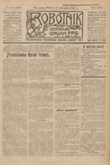 Robotnik : centralny organ P.P.S. R.31, nr 316 (17 listopada 1925) = nr 2759