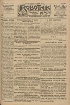 Robotnik : centralny organ P.P.S. R.33, nr 309 (10 listopada 1927) = nr 3149