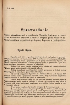 [Kadencja VI, sesja I, al. 156] Alegata do Sprawozdań Stenograficznych z Pierwszej Sesyi Szóstego Peryodu Sejmu Krajowego Królestwa Galicyi i Lodomeryi wraz z Wielkiem Księstwem Krakowskiem z roku 1889. Alegat 156