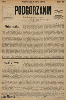 Podgórzanin : tygodnik społeczno-literacki. 1900, nr 10