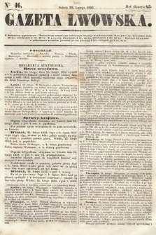 Gazeta Lwowska. 1853, nr 46