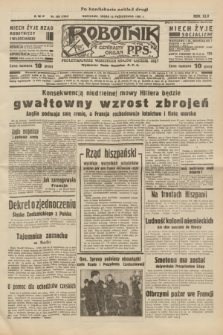 Robotnik : centralny organ P.P.S. R.45 [i.e.44], nr 289 (12 października 1938) = nr 7554 (po konfiskacie nakład drugi)