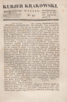 Kurjer Krakowski. 1834, Ner 18 (21 października)