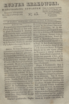 Kuryer Krakowski. 1835, Ner 13 (15 października)