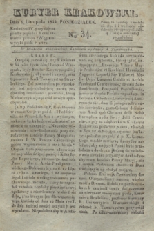 Kuryer Krakowski. 1835, Ner 34 (9 listopada)