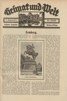 Heimat und Welt : Posener Tageblatt Wochen-Beilage. 1934, Nr. 35 (1 September)