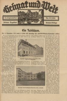 Heimat und Welt : Posener Tageblatt Wochen-Beilage. 1934, Nr 37 (15 September)