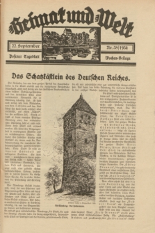 Heimat und Welt : Posener Tageblatt Wochen-Beilage. 1934, Nr. 38 (22 September)