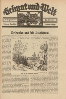 Heimat und Welt : Posener Tageblatt Wochen-Beilage. 1934, Nr. 39 (29 September)