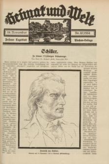 Heimat und Welt : Posener Tageblatt Wochen-Beilage. 1934, Nr. 45 (10 November)