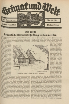 Heimat und Welt : Posener Tageblatt Wochen-Beilage. 1934, Nr. 46 (17 November)