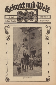 Heimat und Welt = Kraj Rodzinny i Świat : Posener Tageblatt Wochen-Beilage. 1939, Nr. 26 (1 Juli)