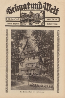 Heimat und Welt = Kraj Rodzinny i Świat : Posener Tageblatt Wochen-Beilage. 1939, Nr. 29 (22 Juli)