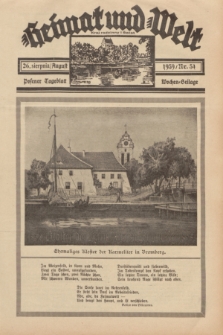 Heimat und Welt = Kraj Rodzinny i Świat : Posener Tageblatt Wochen-Beilage. 1939, Nr. 34 (16 August)