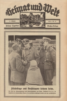 Heimat und Welt : Posener Tageblatt Wochen-Beilage. 1939, Nr. 40 (15 Oktober)