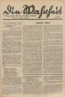 Die Wahrheit : Wochenschrift für den deutschen Aufbau : Beilage zum "Posener Tageblatt". 1934, Folge 13 (29 Juli)