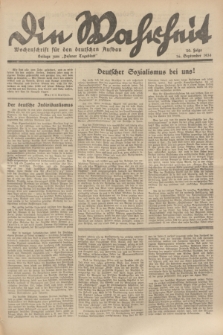 Die Wahrheit : Wochenschrift für den deutschen Aufbau : Beilage zum "Posener Tageblatt". 1934, Folge 20 (16 September)