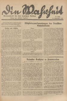 Die Wahrheit : Wochenschrift für den deutschen Aufbau : Beilage zum "Posener Tageblatt". 1934, Folge 22 (30 September)