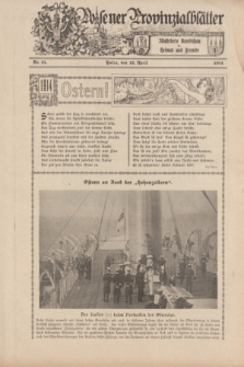 Posener Provinzialblätter : Illustrierte Rundschau in Heimat und Fremde. 1914, Nr. 15 (12 April)