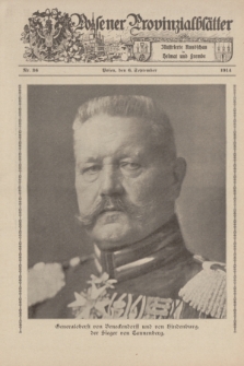 Posener Provinzialblätter : Illustrierte Rundschau in Heimat und Fremde. 1914, Nr. 36 (6 September)