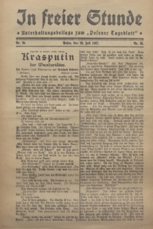 In Freier Stunde : Unterhaltungsbeilage zum „Posener Tageblatt”. 1927, Nr. 25 (23 Juli)