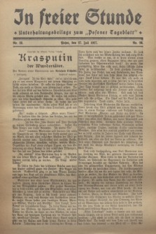 In Freier Stunde : Unterhaltungsbeilage zum „Posener Tageblatt”. 1927, Nr. 28 (27 Juli)