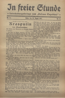 In Freier Stunde : Unterhaltungsbeilage zum „Posener Tageblatt”. 1927, Nr. 51 (24 August)