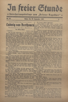 In Freier Stunde : Unterhaltungsbeilage zum „Posener Tageblatt”. 1927, Nr. 83 (30 September)