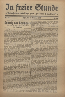 In Freier Stunde : Unterhaltungsbeilage zum „Posener Tageblatt”. 1927, Nr. 118 (11 November)
