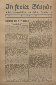 In Freier Stunde : Unterhaltungsbeilage zum „Posener Tageblatt”. 1927, Nr. 127 (23 November)
