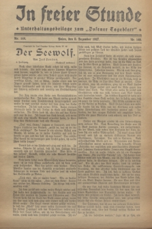 In Freier Stunde : Unterhaltungsbeilage zum „Posener Tageblatt”. 1927, Nr. 140 (8 Dezember)