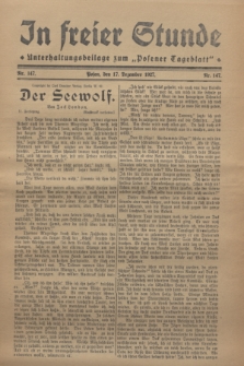In Freier Stunde : Unterhaltungsbeilage zum „Posener Tageblatt”. 1927, Nr. 147 (17 December)
