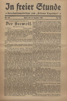 In Freier Stunde : Unterhaltungsbeilage zum „Posener Tageblatt”. 1927, Nr. 148 (18 Dezember)